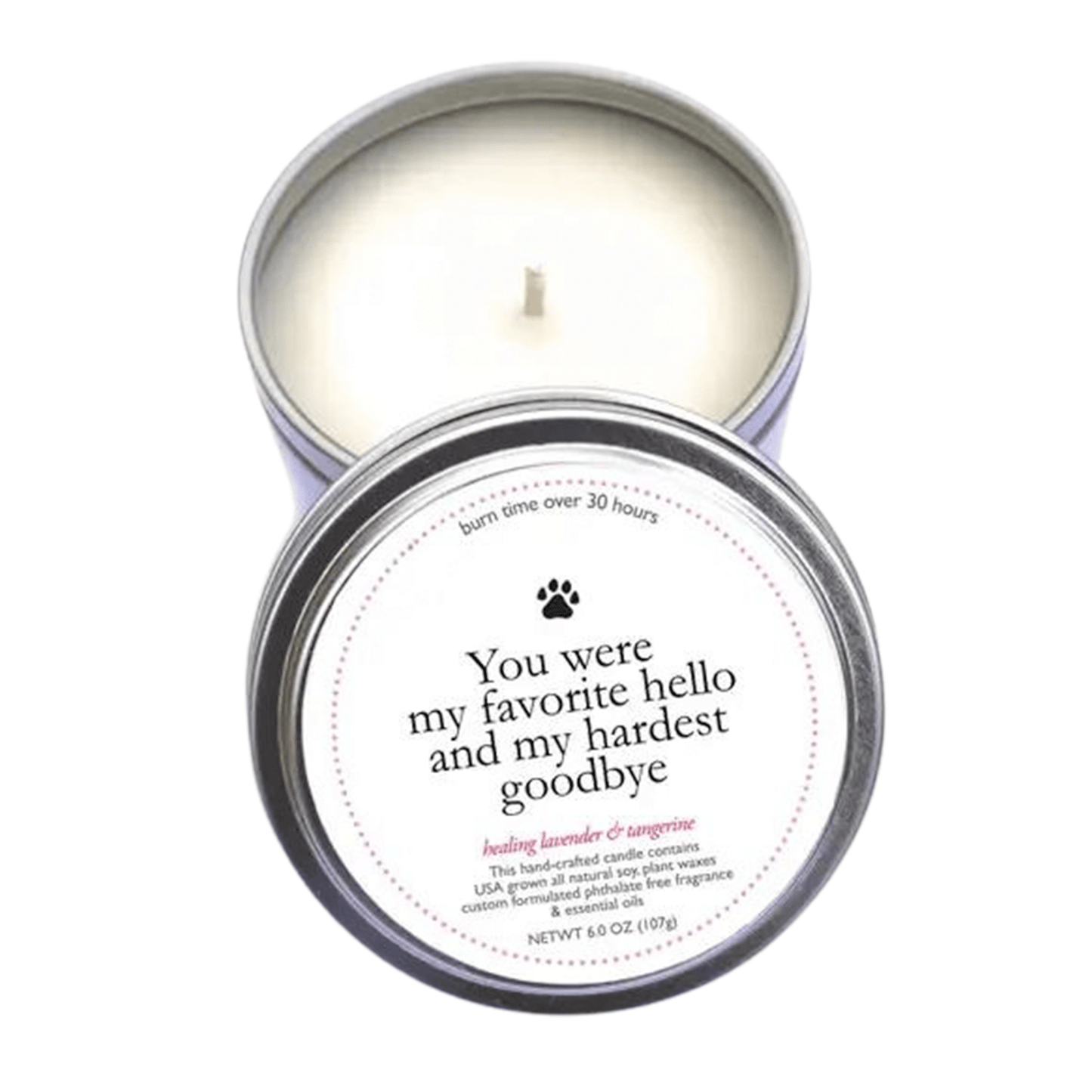 Hardest Goodbye Candle (Pet Loss)