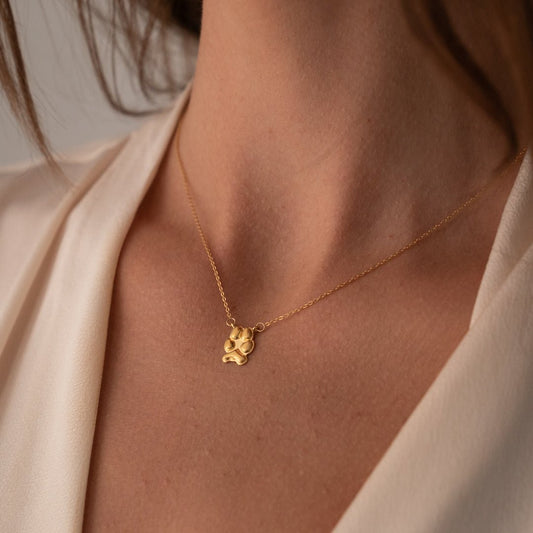 Gold Petite Paw Necklace