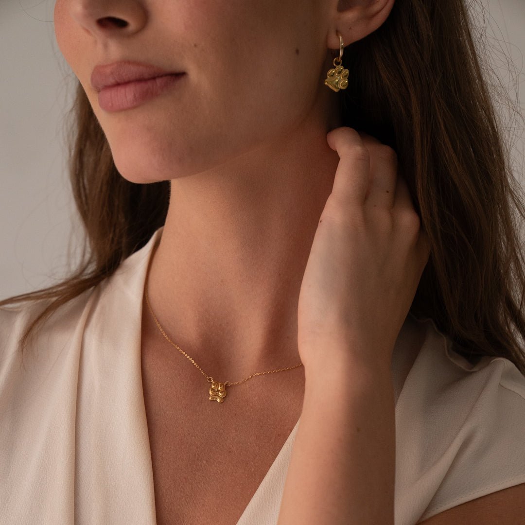 Gold Petite Paw Necklace